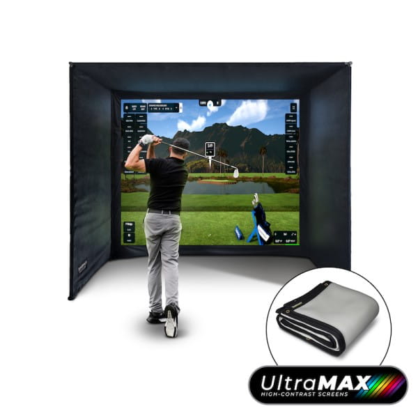 Cabine de Simulation de Golf SIMSPACE - Écran UltraMAX GRIS PRO à contraste élevé