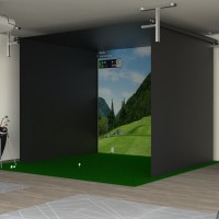 The SportScreen Vanish Series® – Einfahrbare Golf Simulator Kabine