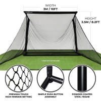 SIMSPACE Breites Deluxe Home Golf Abschlagnetz (3,05m)