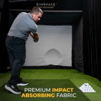 Cabine de Simulation de Golf SIMSPACE - Écran UltraMAX GRIS PRO à contraste élevé