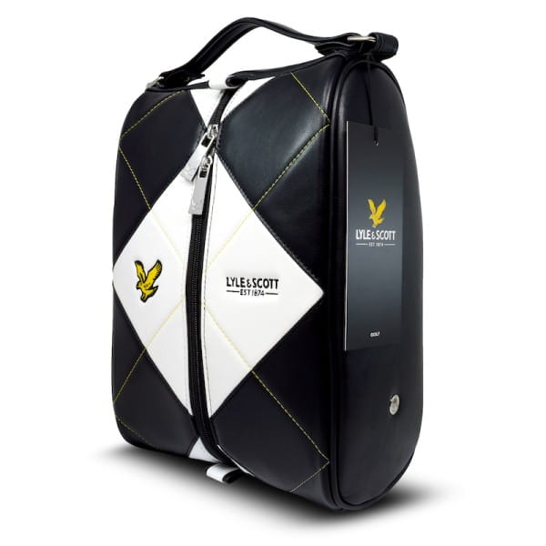 LYLE & SCOTT 'Argyle' – Sac pour Chaussures de Golf en Cuir PU Premium