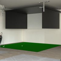 The SportScreen Vanish Series® – Einfahrbare Golf Simulator Kabine