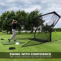 SIMSPACE Breites Deluxe Home Golf Abschlagnetz (3,05m)