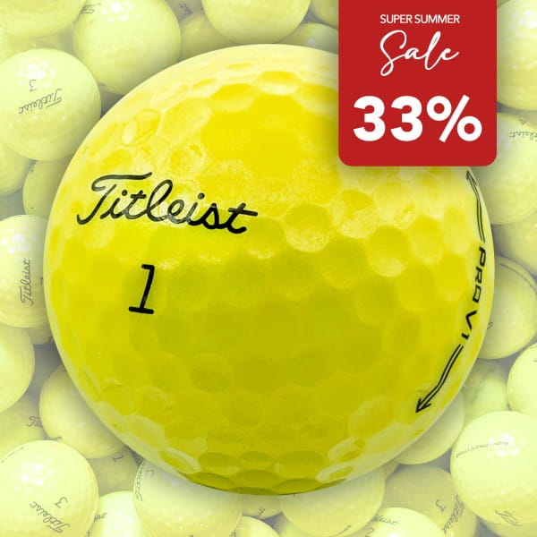 50 TITLEIST PRO V1 GEEL LAKEBALLS - PAR SELECT