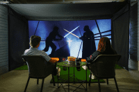 The SportScreen Vanish Series® – Einfahrbare Golf Simulator Kabine