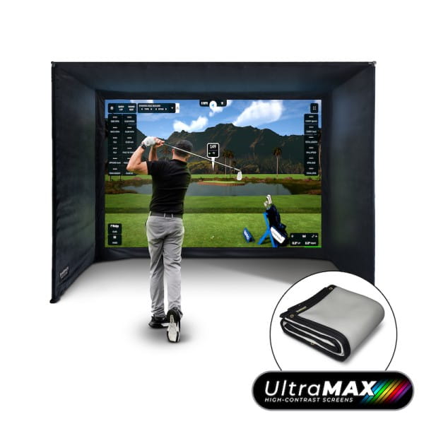 Cabine de Simulation de Golf SIMSPACE - Écran UltraMAX GRIS PRO à contraste élevé