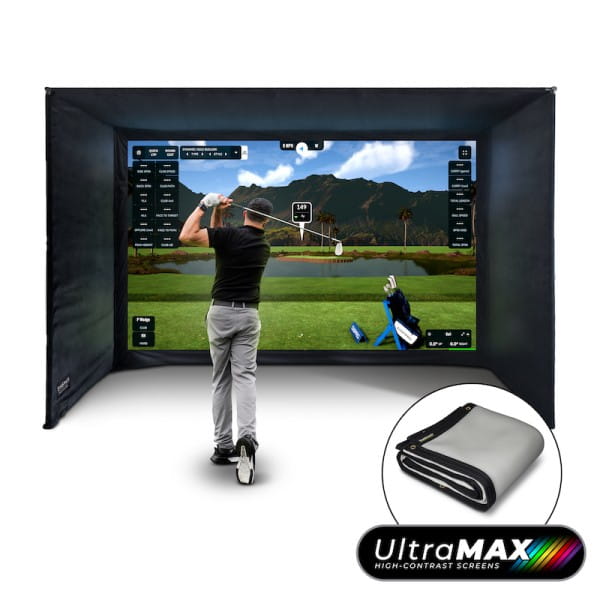 Cabine de Simulation de Golf SIMSPACE - Écran UltraMAX GRIS PRO à contraste élevé