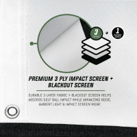 The SportScreen Vanish Series® – Einfahrbare Golf Simulator Kabine