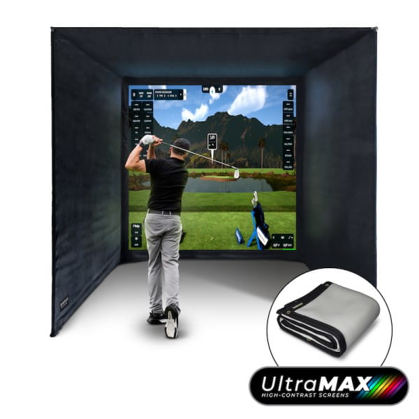 Cabine de Simulation de Golf SIMSPACE - Écran UltraMAX GRIS PRO à contraste élevé