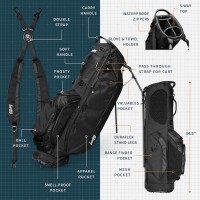 RYDER 23 Carry Bag – Sac de Golf Ultra-Léger 1,7 kg, Séparateur 5 Compartiments, Étanche avec Sangles Ergonomiques - SUNDAY GOLF BAG