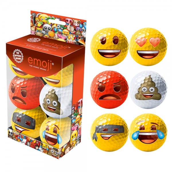 Emoji 6er Golfball-Set