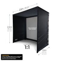 Cabine de Simulation de Golf SIMSPACE - Écran UltraMAX GRIS PRO à contraste élevé