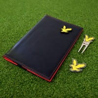 LYLE & SCOTT Premium Porte-carte de score - Coffret Cadeau Golf Porte-Carte, Marqueur et Outil Pitch