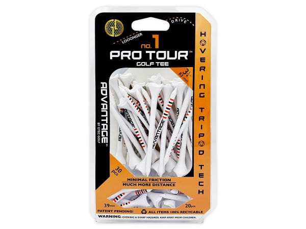 Pro Tour Plastic Golf Tees – Pack de 30 Tees 83 mm et 20 Tees 39 mm