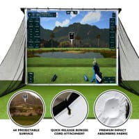 SimSpace Golf Afslagnet Impact Screen – 2,9 m x 2,5 m + 20 spanlijnen