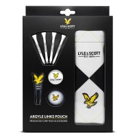 LYLE & SCOTT 'Argyle' Links – Coffret Cadeau Golf avec Pochette en Cuir PU et Accessoires