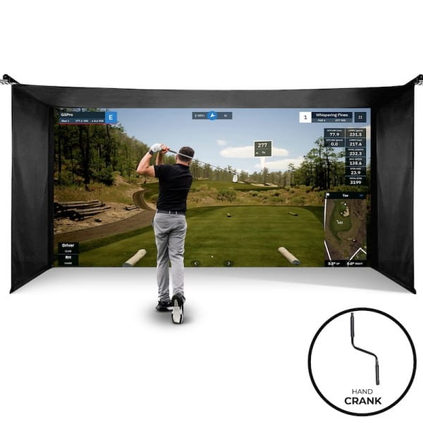 The SportScreen Vanish Series® – Einfahrbare Golf Simulator Kabine